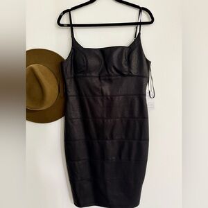 Bebe Black Spaghetti Strap Bodycon Mini Dress